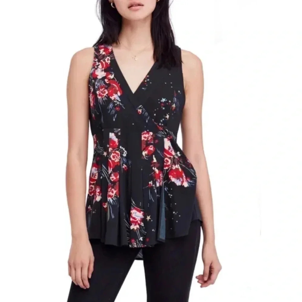 Free People NWOT Black Back To The Basics Tunic M